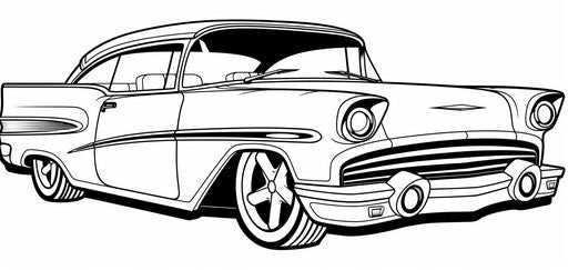 Old classic car coloring pages