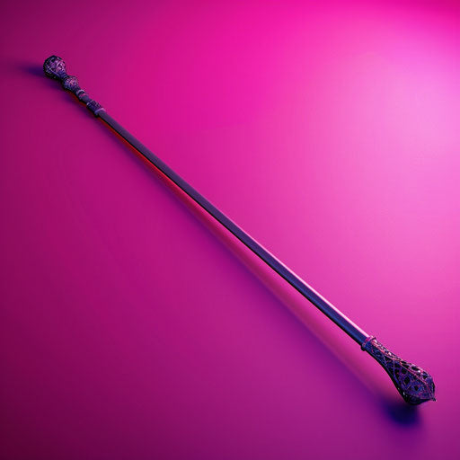 Magic wand on flat, bright magenta background