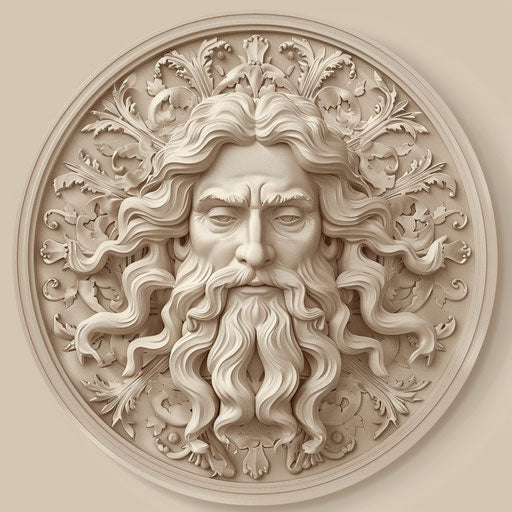 God clipart in photo realistic quality on flat beige background