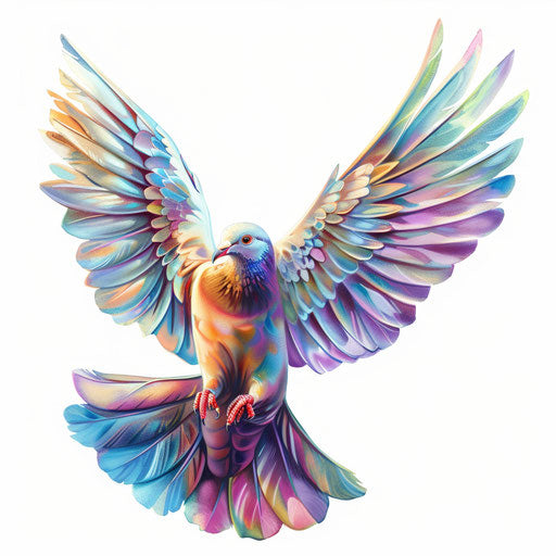 Photorealistic holy spirit clipart on a flat white background