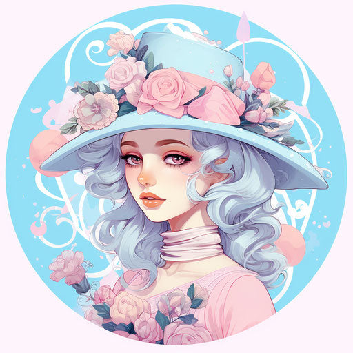 Pastel Colors Art Clipart on White Background