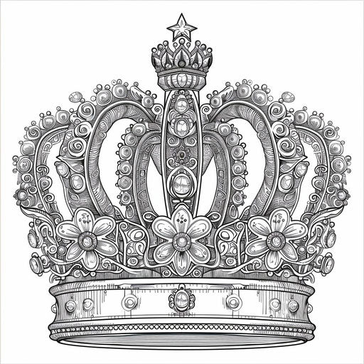 Crown adorned with mystical symbols and intricate details