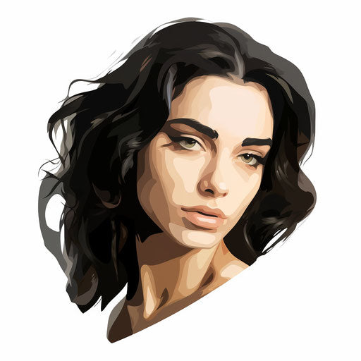 Illustration in the style of Chiaroscuro Art, on a white background