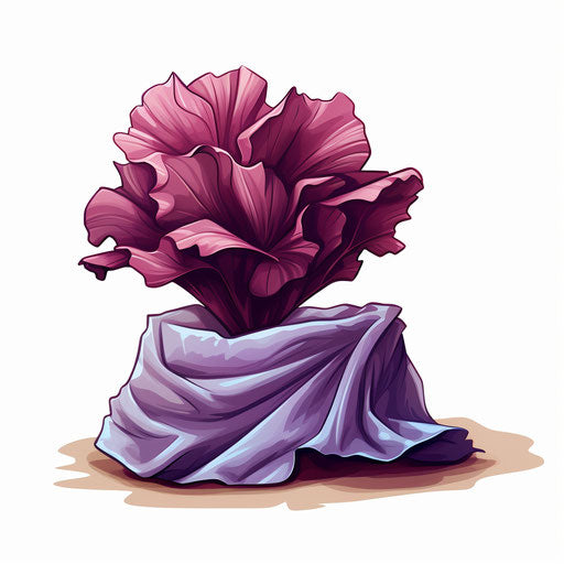 Chiaroscuro Art style tissue clipart on white background