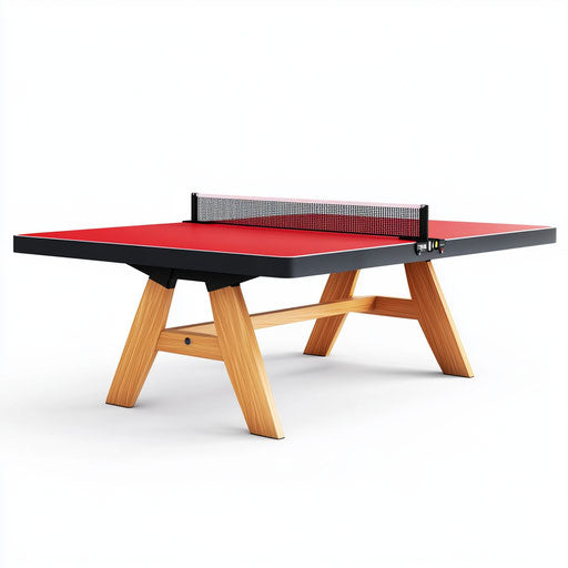 3D table tennis on white background, photo realistic style