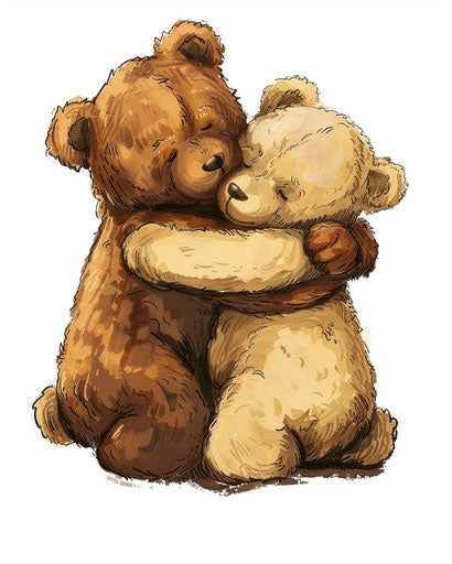 Teddy bears embracing clip art bear hug png
