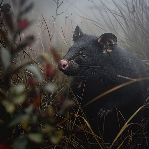 Tasmanian devil in the fog