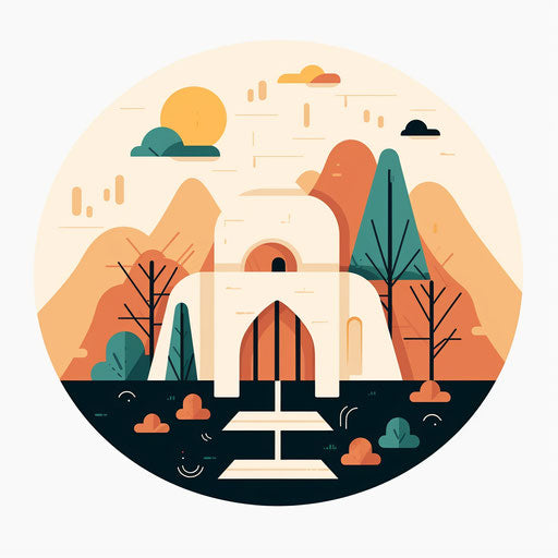 Minimalist style mat clipart, on a white background