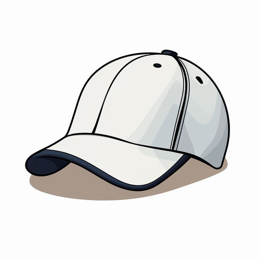 Baseball cap artwork in Minimalist style, on white background
