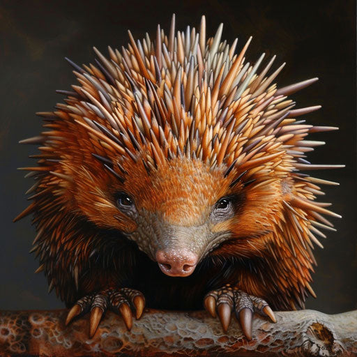 Echidna with detailed textures and natural light