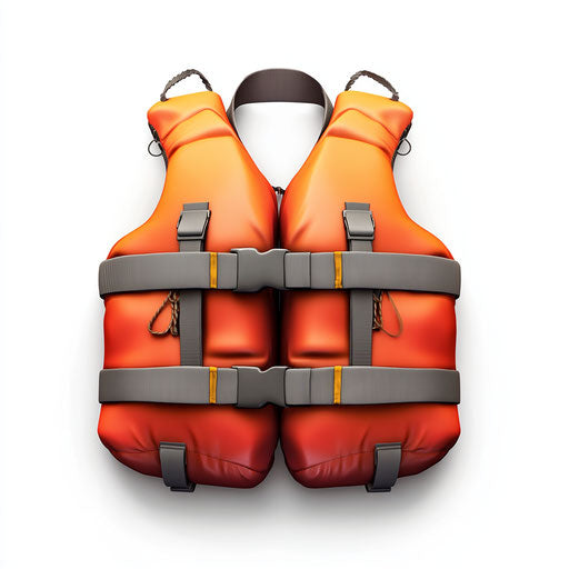 3D Life Jacket on flat white background
