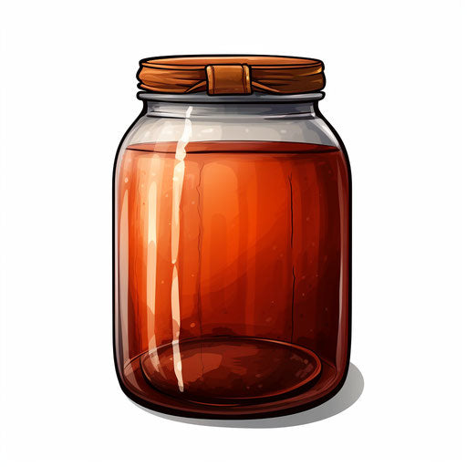 Chiaroscuro Art style jar clipart, on white background