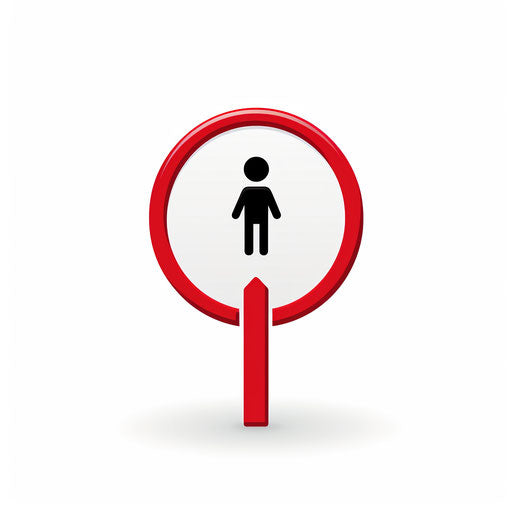 Minimalist style sign clipart on white background