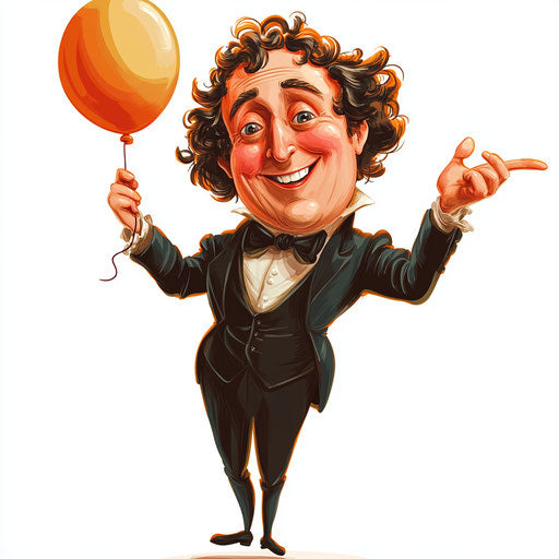 Versatile John Keats Caricature Clipart for All Occasions