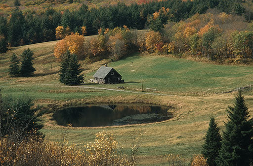 Picturesque autumn landscape in the Adirondacks, New York