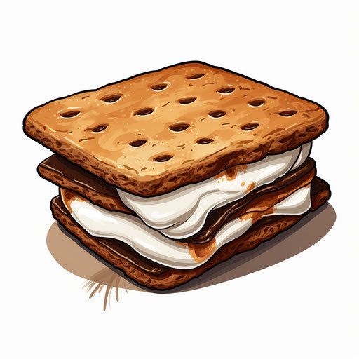 S'mores illustration in the Chiaroscuro Art style