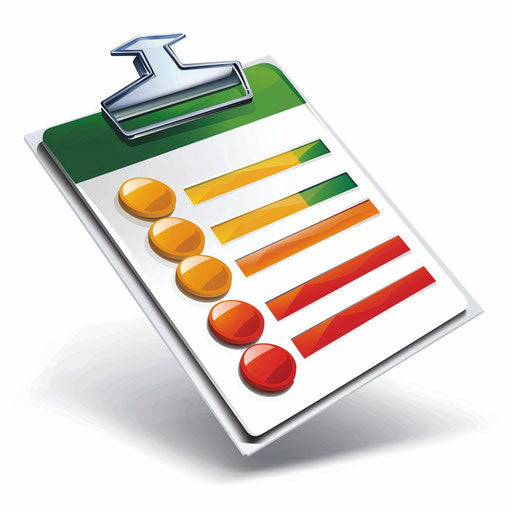 Survey clipart in photo realistic style on white background