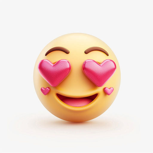 Pink hearts covering eyes, cute and simple design