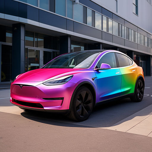 Tesla Model Y Rainbow colors