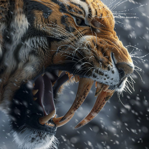 Saber Tooth Tiger Majesty: Captivating 4K Snapshots