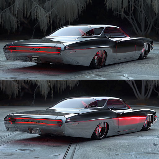 1967 Chevrolet Bel Air with minimalist design and futuristic interior