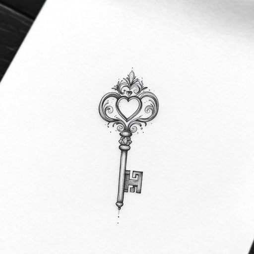 Flat tattoo sketch in clipart style for women