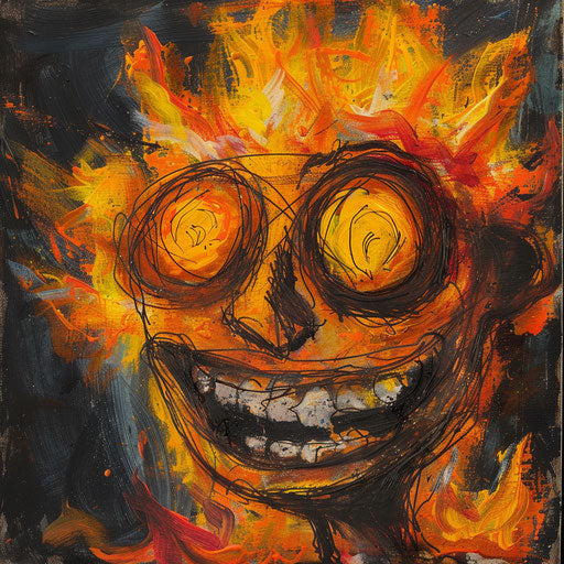 Burning face happiness