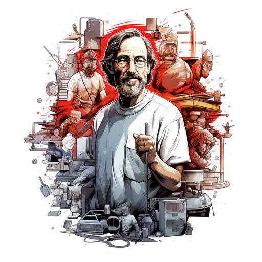 Jobs clipart in the style of Chiaroscuro Art, on a white background