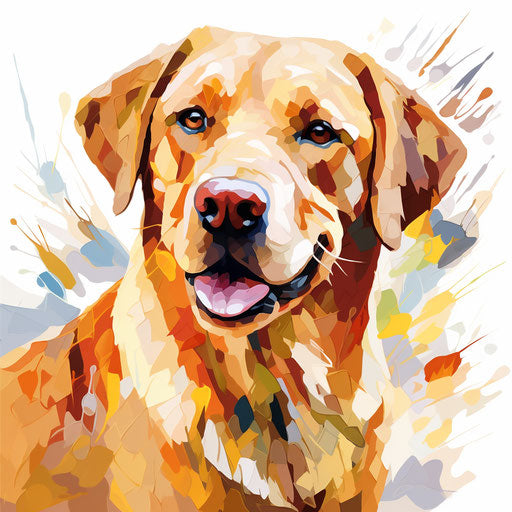 Labrador clipart in the style of Impressionistic Art