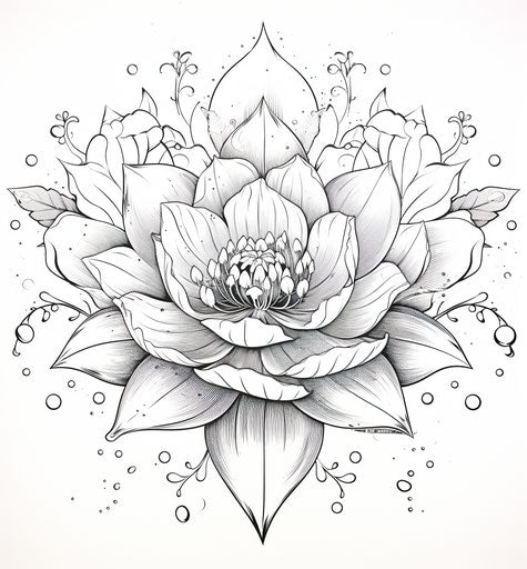 The lotus flower with crystal decoration