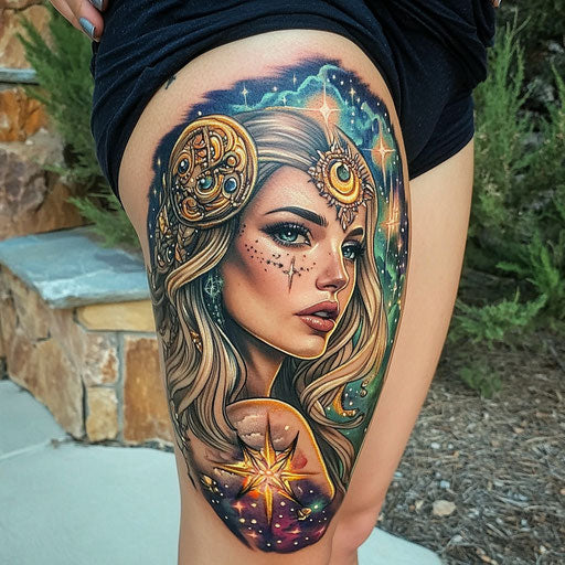 Thigh Tattoos For Females Tattoo Design Set