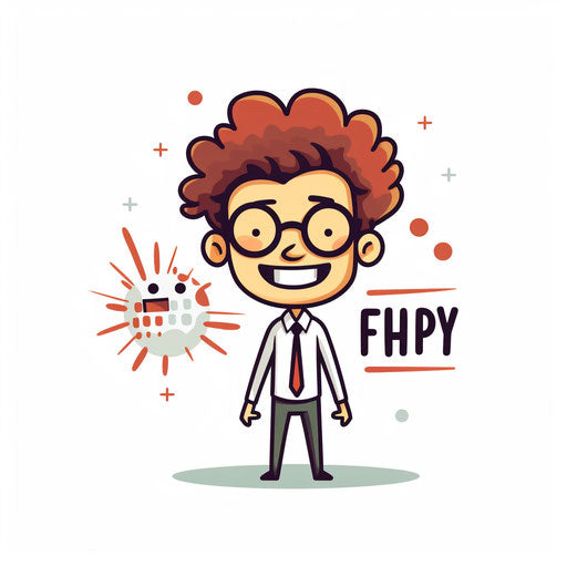 Minimalist Illustration of a Cheerful Friday on White Backgroun