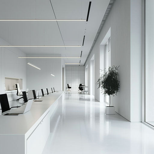 Minimalist office space with sleek furniture