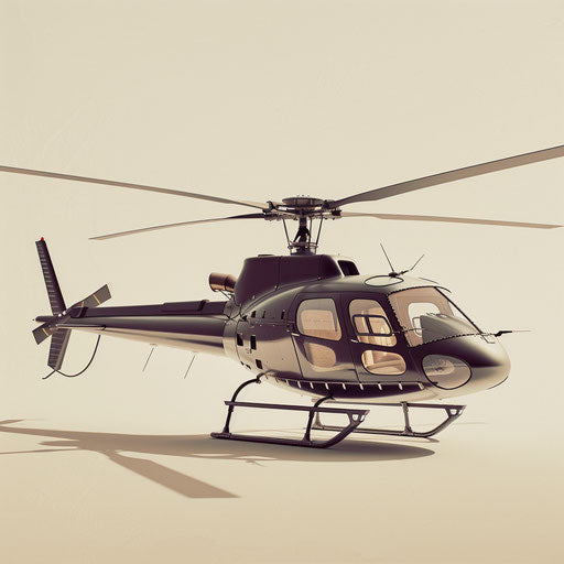 Elegant helicopter on cream background