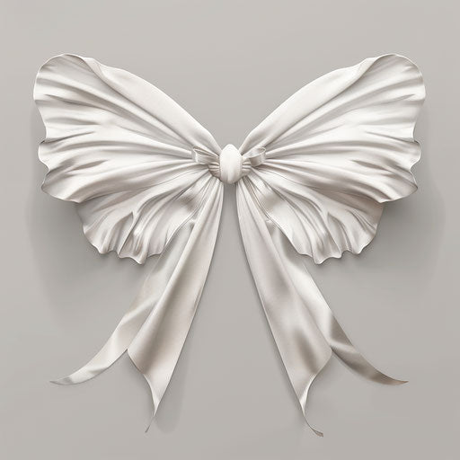 Bow clipart in photo realistic style with flat background