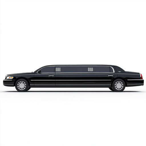 Realistic clipart of a Limousine, high-resolution, isolated