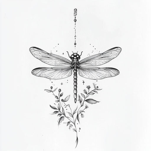 Simple tattoo for women: delicate dragonfly