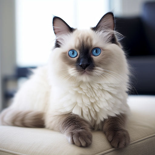 A ragdoll cat