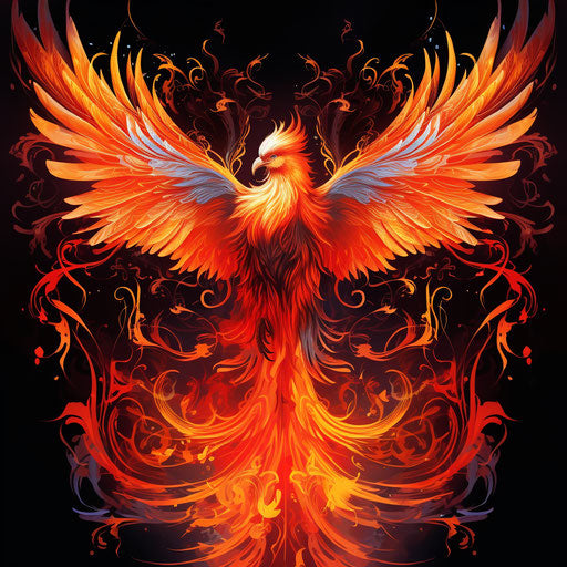 Bird of Fire Symbol - Realistic and Fantastical Art