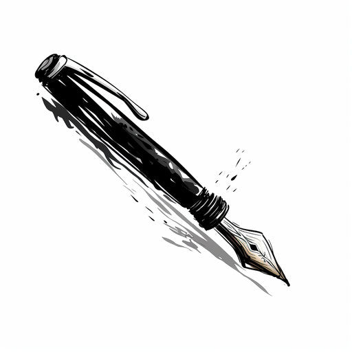 Pen clipart in the style of Chiaroscuro Art, on a white background