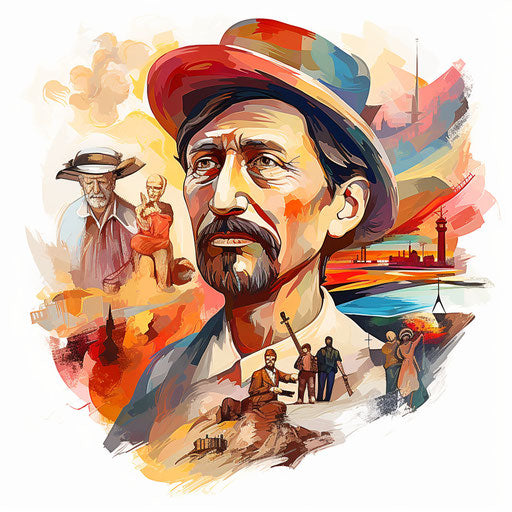 Culture clipart in the style of oil painting