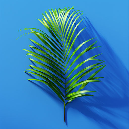 Realistic Palm Sunday clipart on royal blue background
