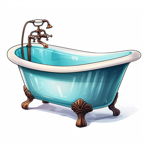 Tuba clipart in the style of Oil painting, on a white background