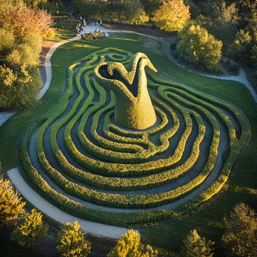 Thanksgiving maze shaped like a pilgrim's hat