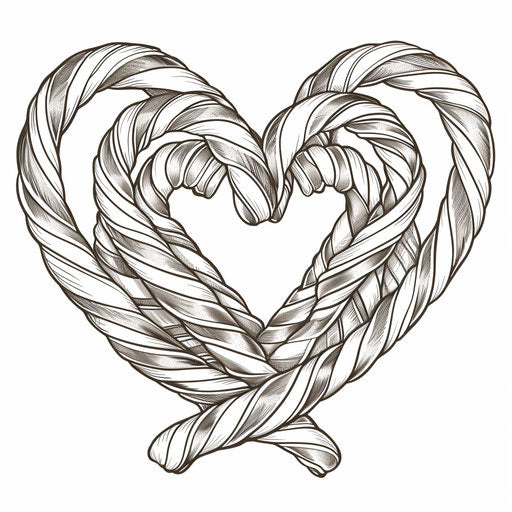 Heart-shaped candy canes