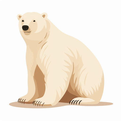 Polar bear in Minimalist style