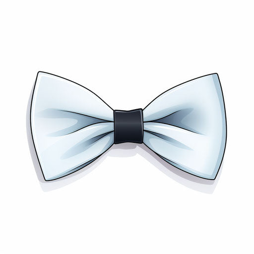 Bow tie in Minimalist style, on white background