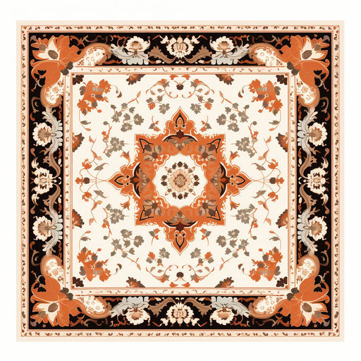 Minimalist carpet on white background