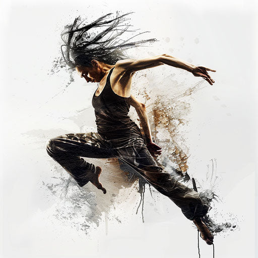 Dance clipart in a photo realistic style on a flat white background