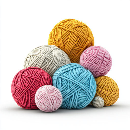 3D knitting on white background in realistic isolated clipart